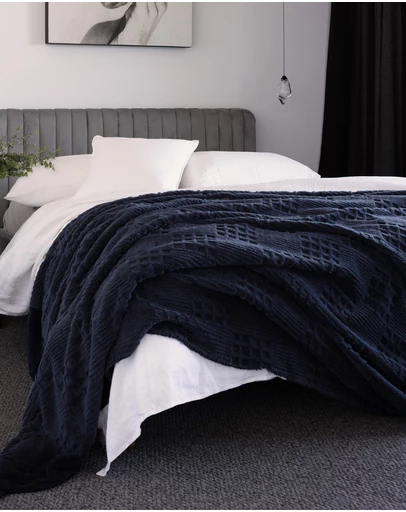 Bambury - Lattice Sherpa Fleece Blanket