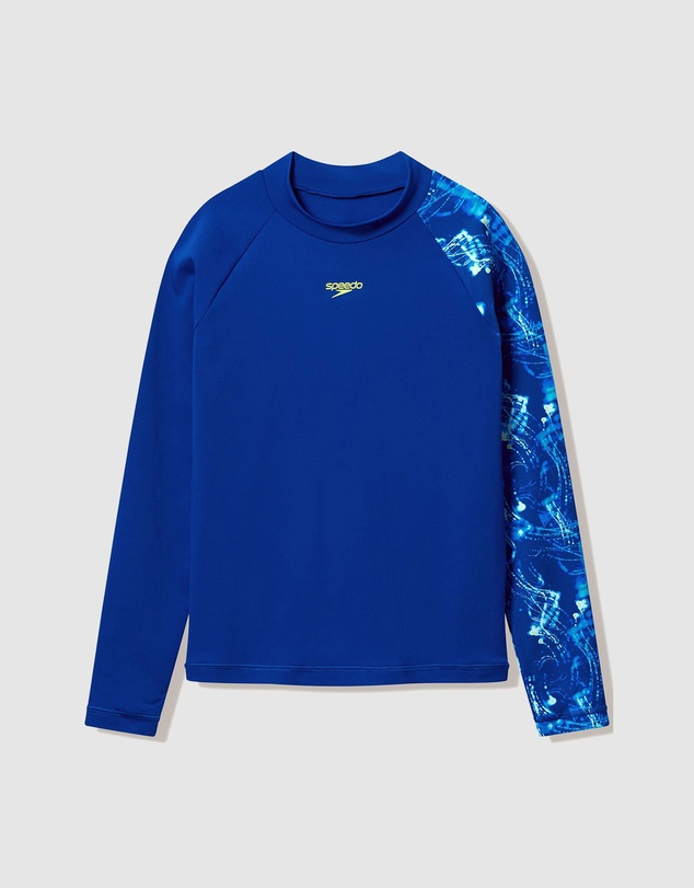 Speedo - LS Printed Rashie - Kids-Teens