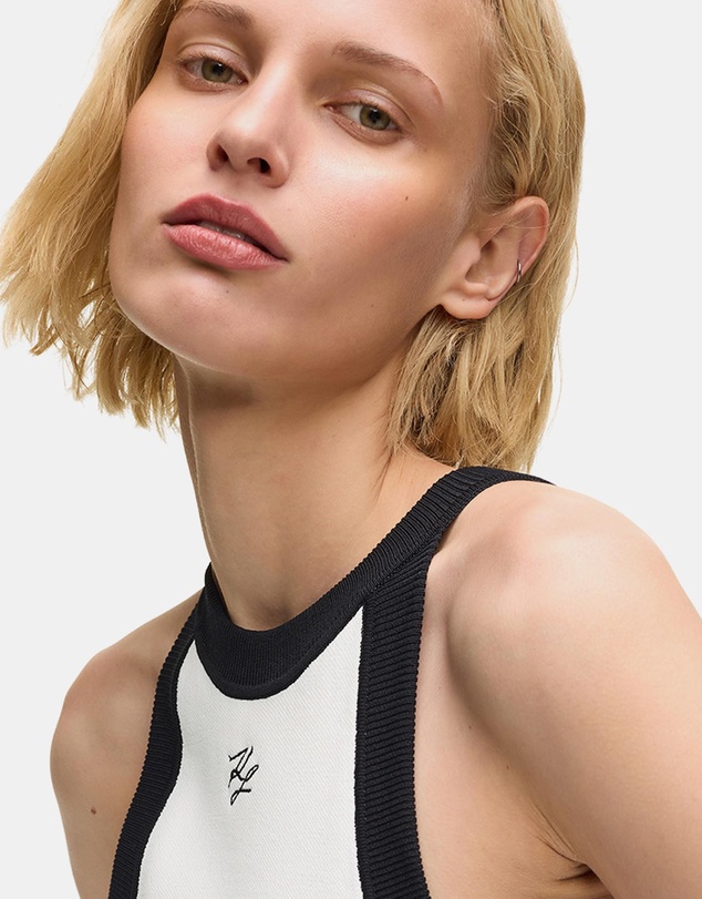 Karl Lagerfeld - DNA Belted Knit Dress