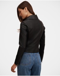 Forever New - Betty Faux Leather Biker Jacket