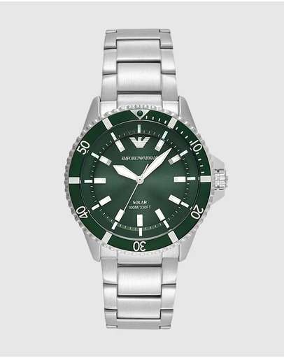 Emporio Armani - Silver Tone Analogue Watch