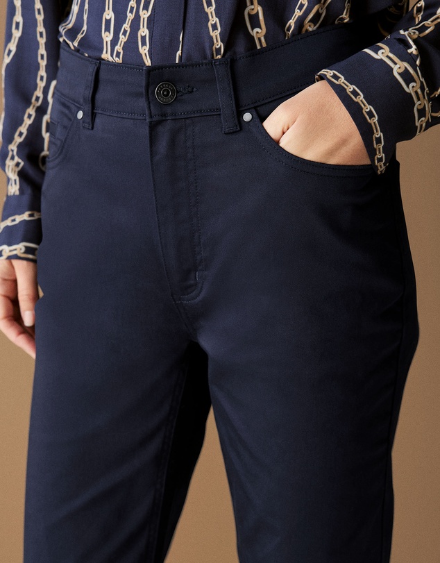 Trenery - Sateen Modern Straight Leg Jean in Night Sky
