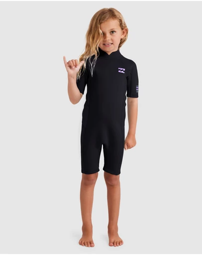 Billabong - Girls 2 to 6 2/2mm Foil Back Zip Springsuit