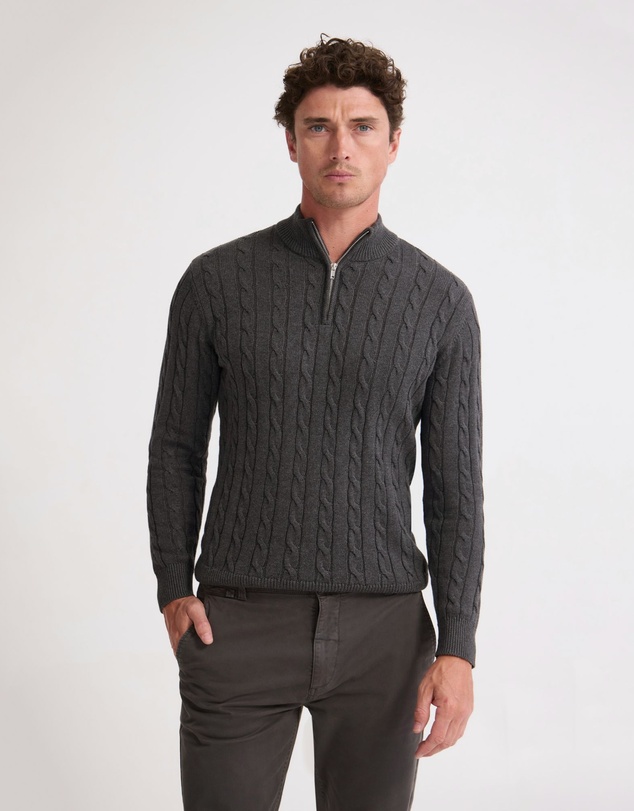 Oxford - Marlon Zip Neck Cable