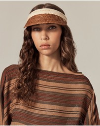 Helen Kaminski - Bianca 8 Raffia Logo Visor