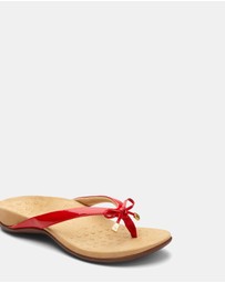 Vionic - Bella Toe Post Sandal - Red Patent