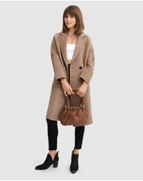 Belle & Bloom - Publisher Double-Breasted Wool Blend Coat