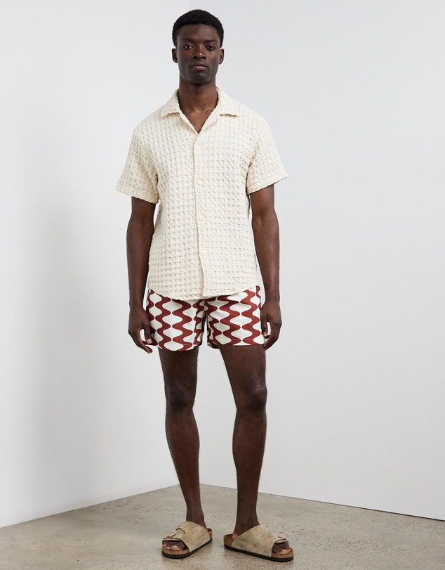 OAS Company - Ecru Cuba Waffle Shirt