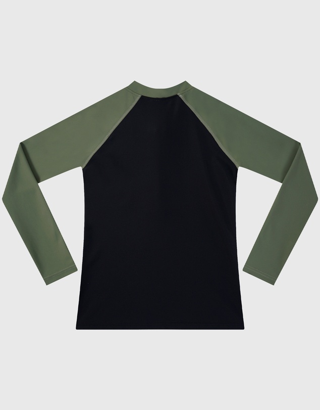 Aqua Blu Kids - Building Blocks Black Long Sleeve Rash Vest - Teens