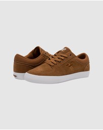 Fallen Footwear - Fallen Footwear Patriot Vulcanized Suede Men Shoes Camel/White