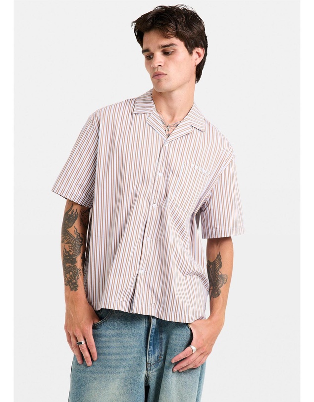Arvust - Box Striped Short Sleeve Shirt
