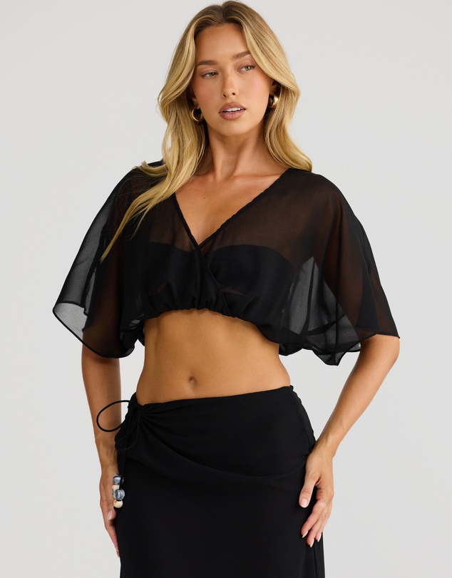 Vacay Swimwear - Vela Top Black