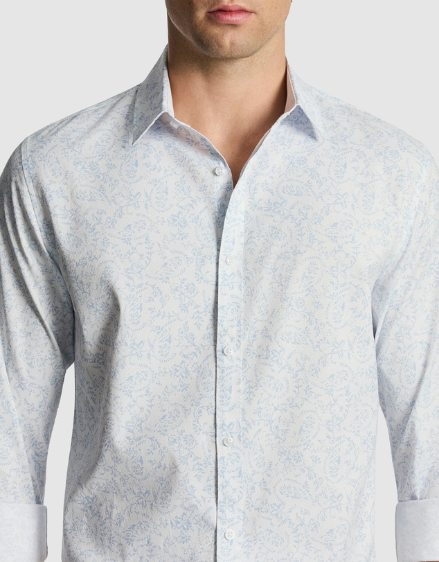 yd. - Pax Slim Paisley Print Shirt