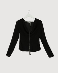 Revibe - Repaired Lover Morgana Cowl Scarf Neck Top - AU 12