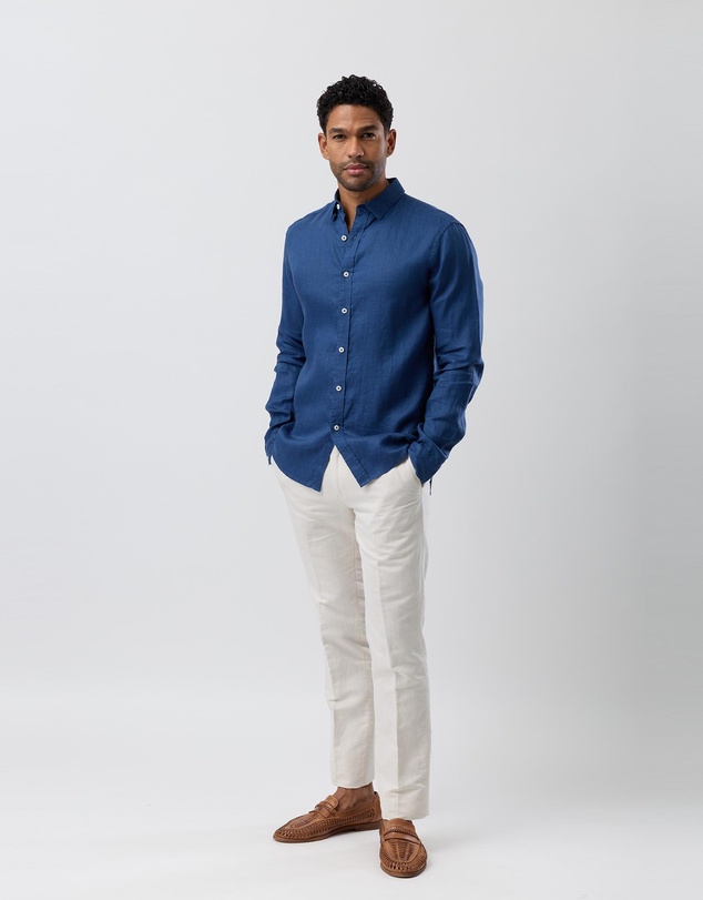 Brooksfield - Linen Casual Long Sleeve