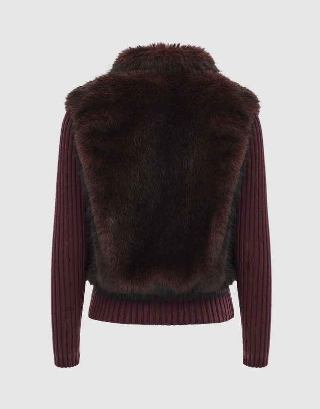Source Unknown - Meti Eco Fur Zip Cardigan