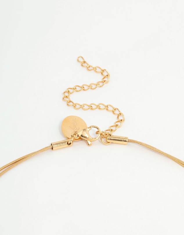 Lovisa - Waterproof Gold Plated Stainless Steel Layered Pearl Pendant Necklace