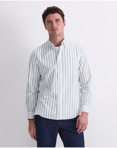 Sportscraft - Oxford Long Sleeve Stripe Shirt