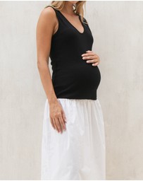 Soon Maternity - Contrast Midi Dress