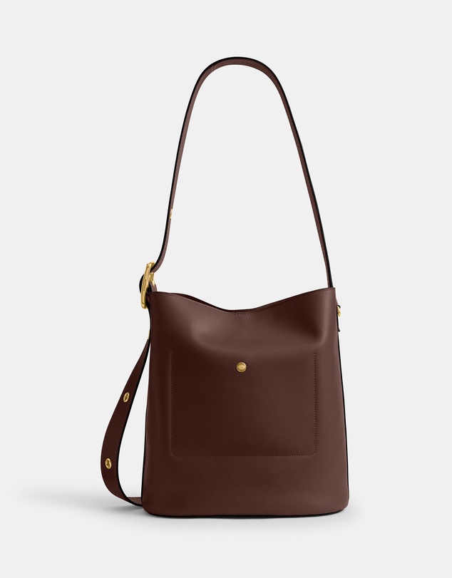 Coach - Natural Grain Leather Bowery Bucket Bag