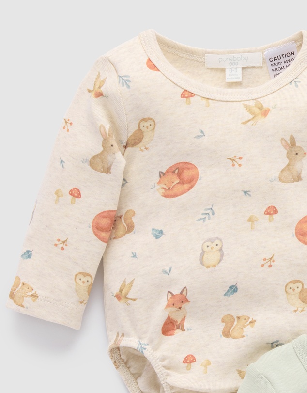 Purebaby - 2 Pack Bodysuit -Kids-Babies