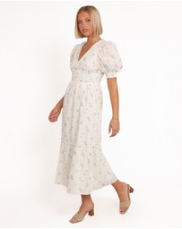 Petal & Pup - Steele Puff Sleeve Midi Dress - Floral