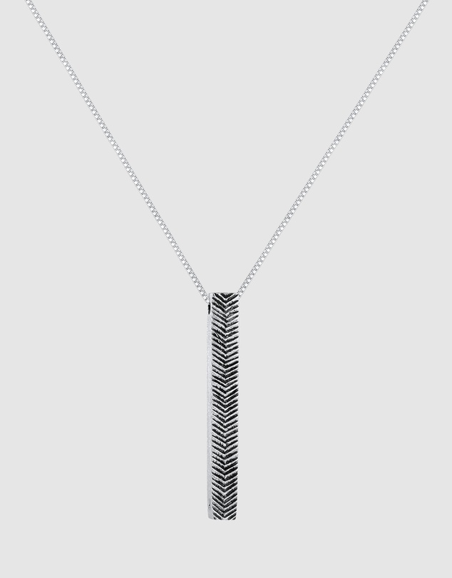 Kuzzoi - ICONIC EXCLUSIVE - Long Box Chain Necklace in Oxidised 925 Sterling Silver