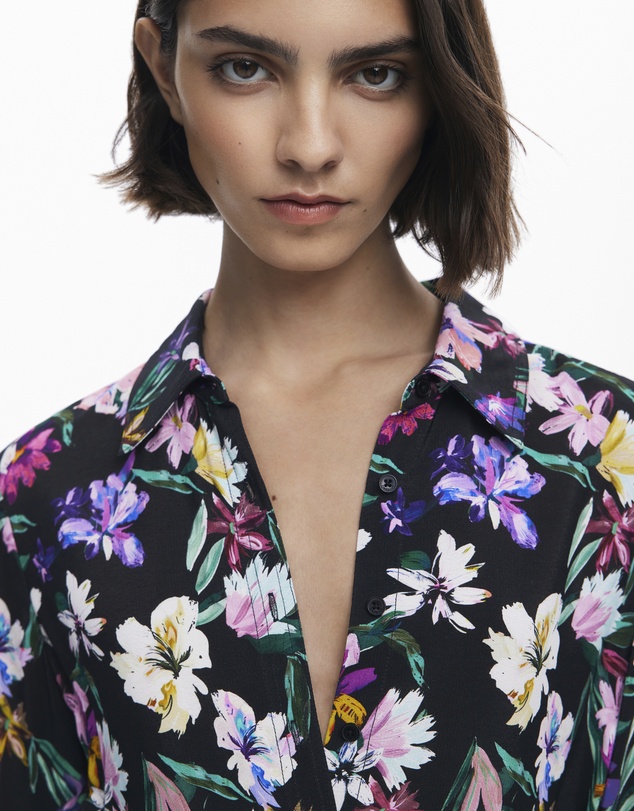 Desigual - Gradient Floral Shirt Dress