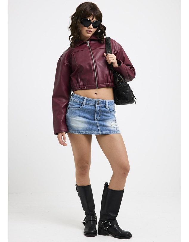 Neon Hart - Katana Crop Biker Jacket