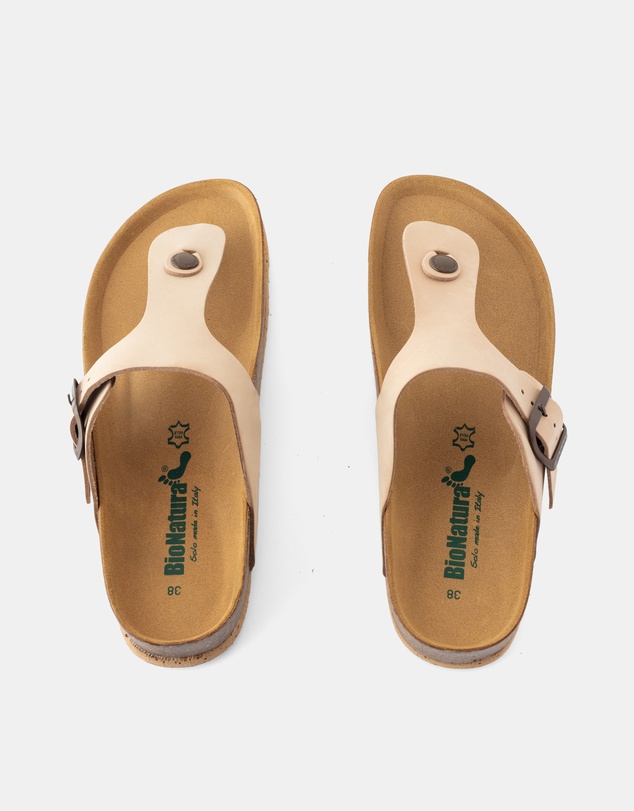 BioNatura - Devina Leather Thong Sandals