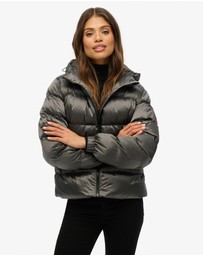 Superdry - Slim Fit Hooded Luxe Sports Puffer