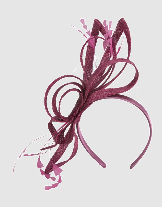 Max Alexander - Wine Sinamay Loops Fascinator