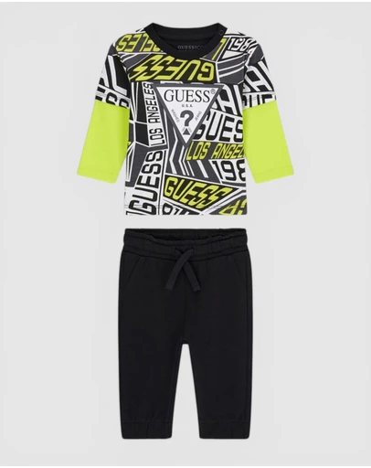 GUESS - Long Sleeve T-Shirt and Active Pants Set
