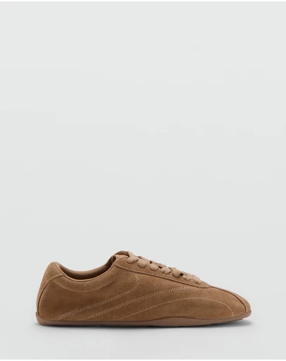 M.N.G - Contrasting Panel Leather Sneakers