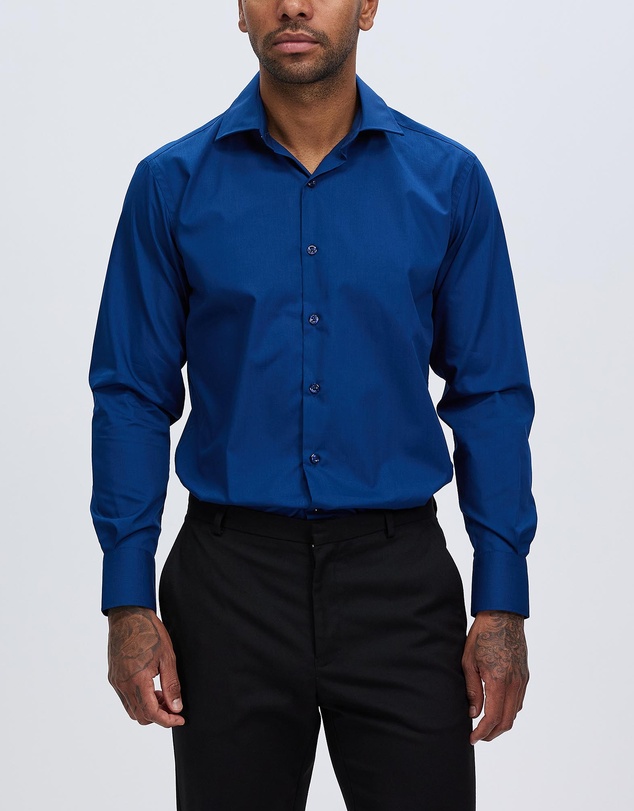 Van Heusen - Euro Tailored Fit Shirt Solid Poplin