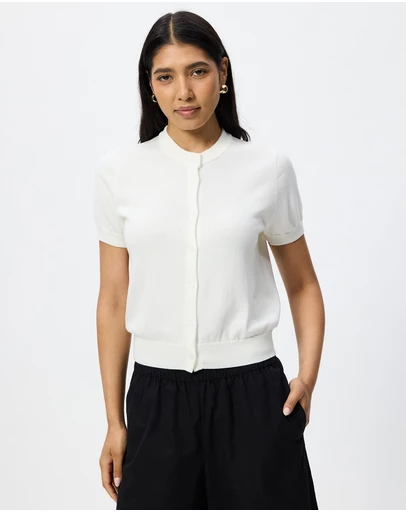 White By FTL - Ruby Short Sleeve Cardigan