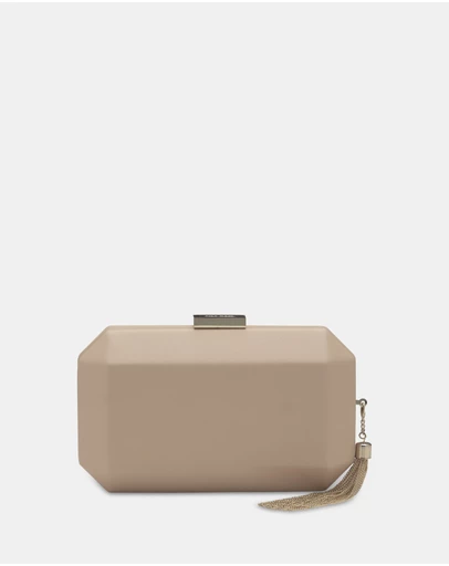 Olga Berg - Lia Facetted Clutch With Tassel