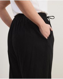 Atmos&Here Curvy - Willow Piping Cotton Twill Pants