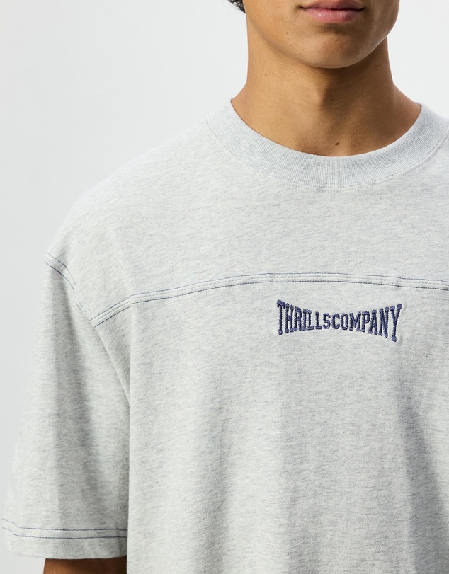 Thrills - Double Down Box Fit Oversized Cropped Contrast Stitch Tee