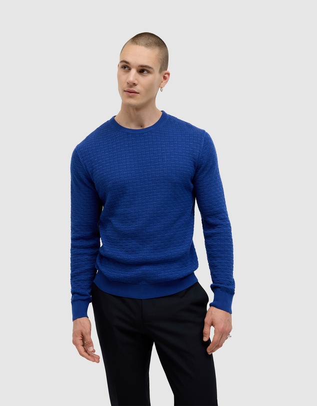 Politix - Elvin Geo Textured Crew Knit
