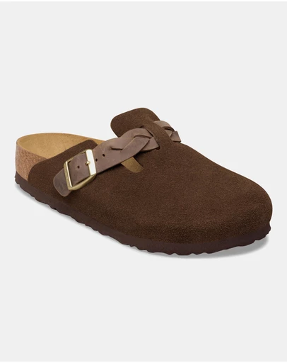 Birkenstock - Boston Braided Suede Leather Narrow - Unisex ICONIC EXCLUSIVE