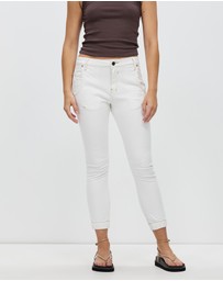 DRICOPER DENIM - Cuffed White Jeans