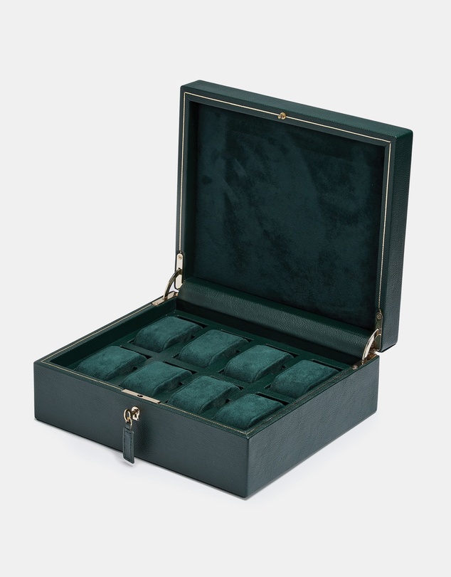 Wolf - Wolf British Racing Green 8 Piece Watch Box