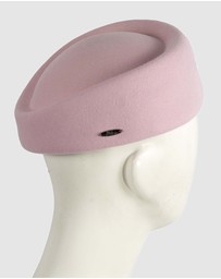 Max Alexander - Felt Pink Pillbox Hat