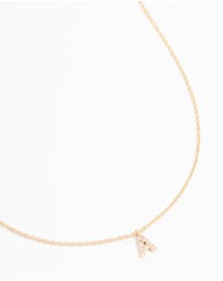 Lovisa - Gold Plated Cubic Zirconia Letter A Necklace