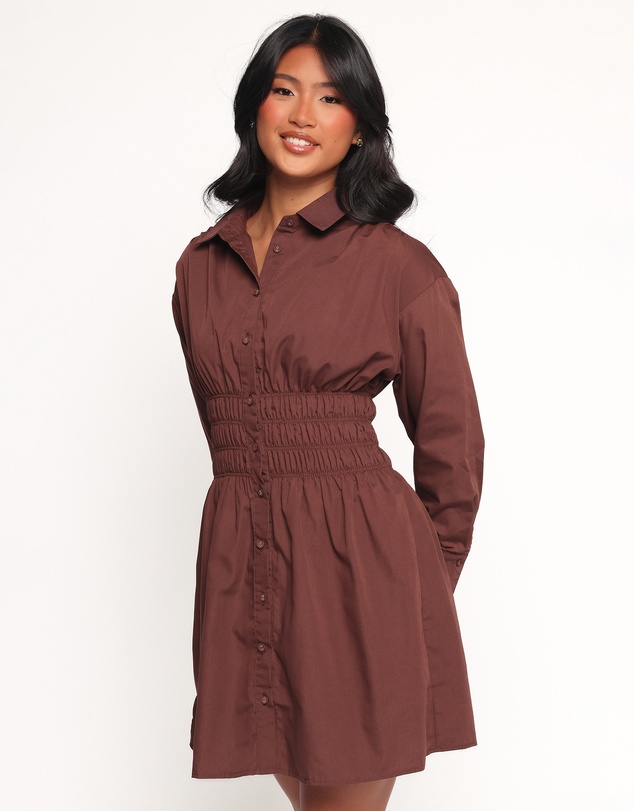 Petal & Pup - Wallace Mini Dress - Chocolate