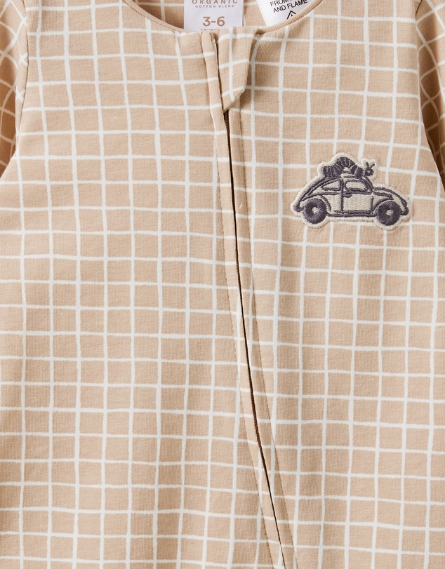 Cotton On Kids - Growie Long Sleeve Zip Romper