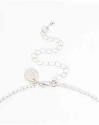 Lovisa - Silver Cubic Zirconia Marquise Pendant Necklace