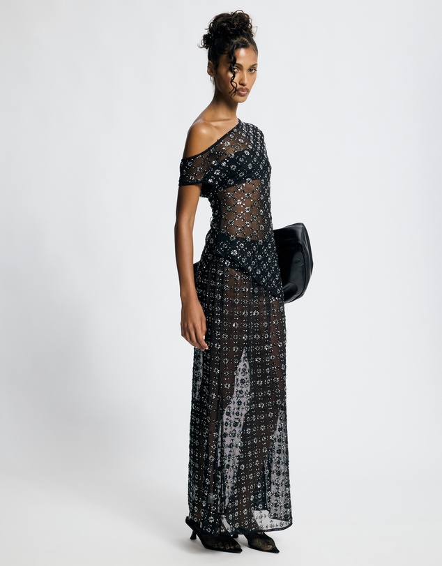 Lover - Isadora Sequin Sheer Maxi Skirt