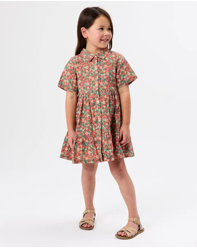 Goldie + Ace - Strawberry Monica Dress - Babies-Kids